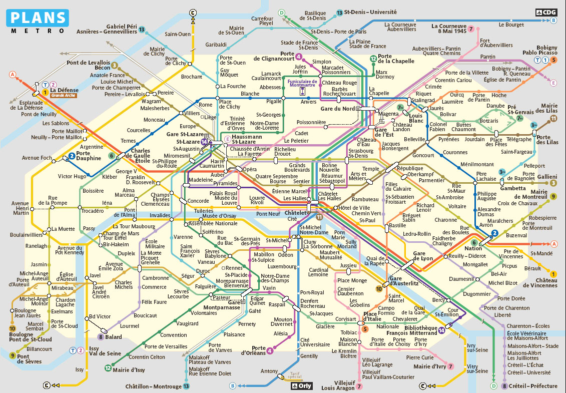 Paris Metro Plan HD - Nehru Memorial